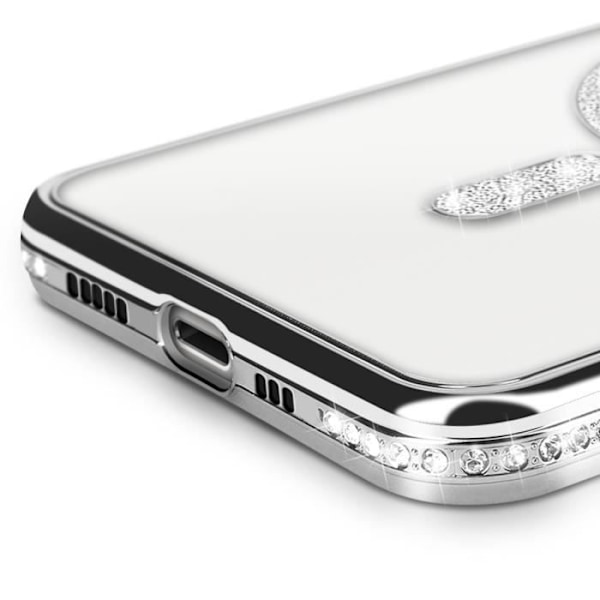 Coque Diamant voor iPhone 13 Pro MagSafe Contour Strass Argent Grå