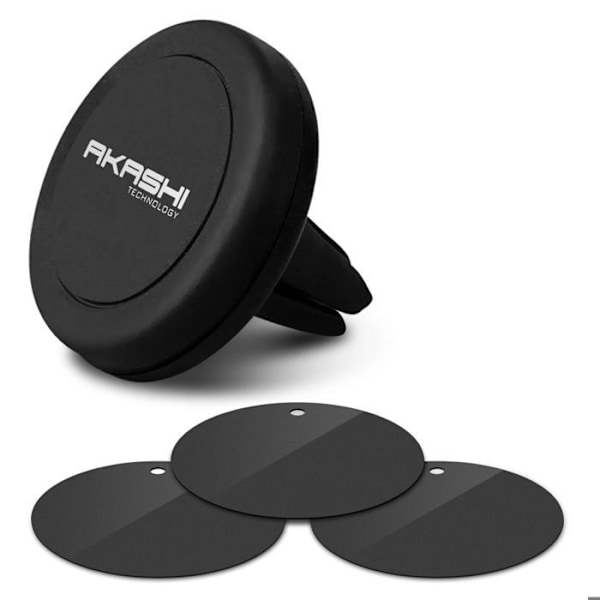 Support för magnetisk bilventilationsgaller Akashi - Svart Svart