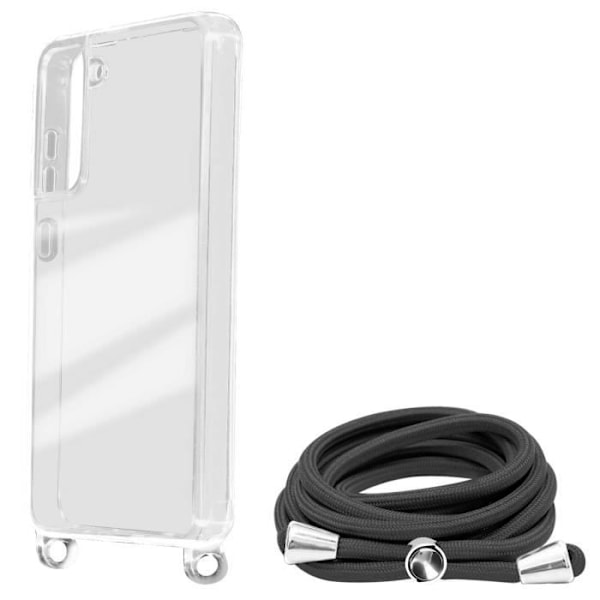 Coque - Snor - Samsung Galaxy S21 FE - Stiv - Transparent - Justerbar snor Vit