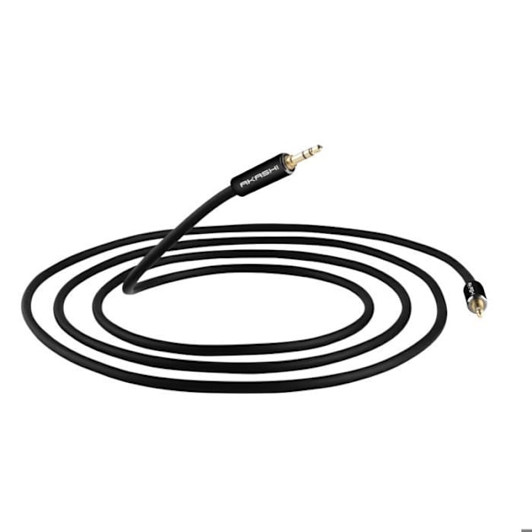 Jack-kaapeli 3,5mm uros-uros Ääni Liitin Älypuhelin Kaiutin Kuulokkeet Akashi Musta