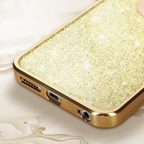 iPhone 6 ja 6s Case Gold Glitter Case