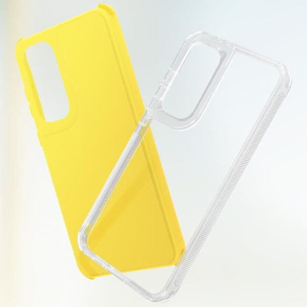 Coque Bumper - AVIZAR - Samsung Galaxy S24 FE - Antichock - Gul - Förstärkta hörn Gul