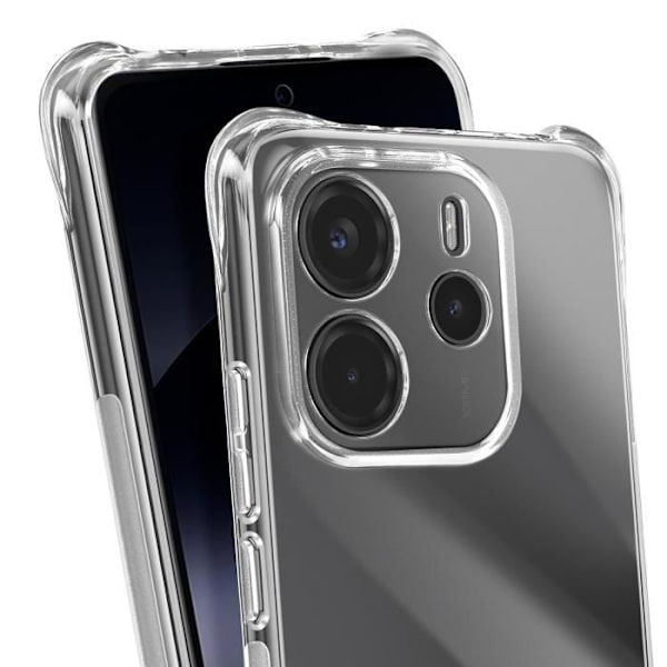 Skydd för Xiaomi Redmi Note 14 4G Stöttålig Flexibel Förstärkta hörn Transparent Transparent