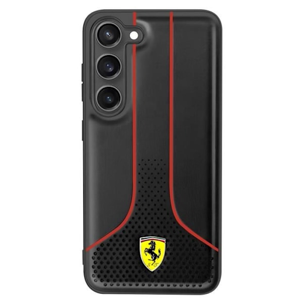 Taske til Samsung Galaxy S23 Plus Vegansk læder QI-kompatibel Ferrari Sort Svart