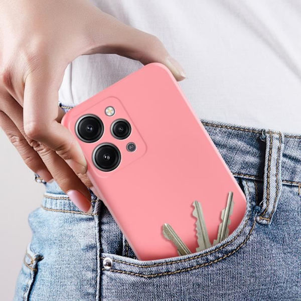 Kotelo Xiaomi Redmi 12:lle - AVIZAR - Pikakuori - Puolijäykkä - Pehmeä kosketus - Vaaleanpunainen Rosa