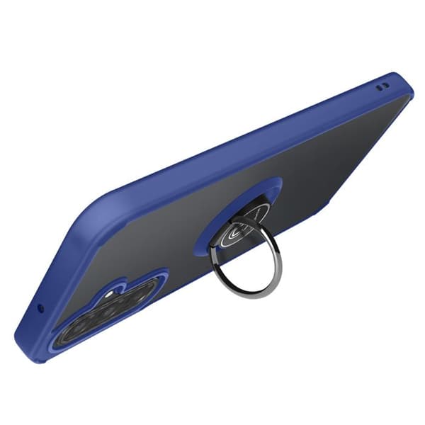 Coque Anneau - AVIZAR - Galaxy A17 - Blå - 360° Rotationsring - Magnetisk Montering Blå