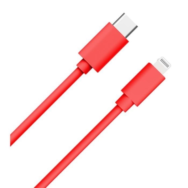 USB C/Lightning kaapeli 1m 3A punainen WOW