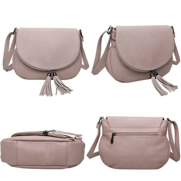Axelväska för kvinnor med dragkedja Gallantry Taupe Beige