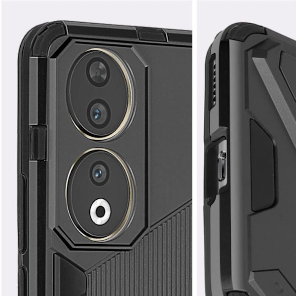 Coque - AVIZAR - Honor 90 - Hybrid Antichock - Støttefod - Sort Svart