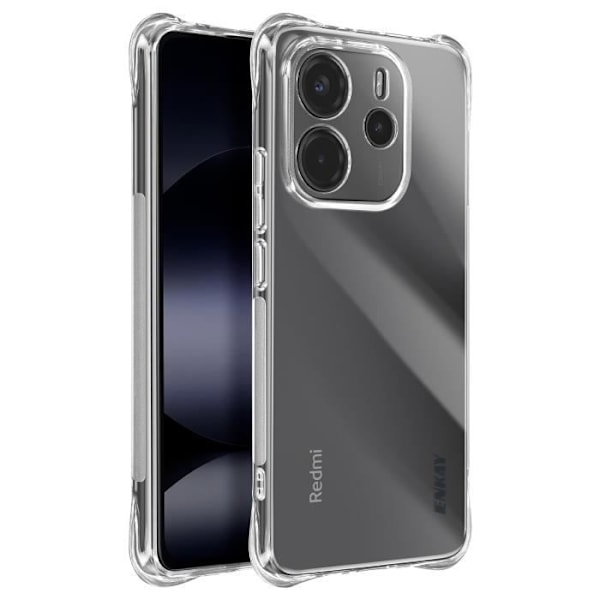 Skydd för Xiaomi Redmi Note 14 4G Stöttålig Flexibel Förstärkta hörn Transparent Transparent