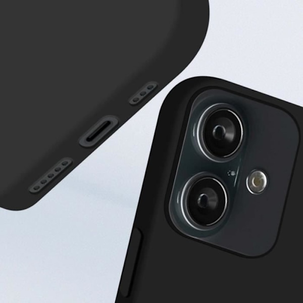 Fodral till iPhone 16 - AVIZAR - Soft Touch Mat Flexibel Silikon - Svart - Förstärkt skydd Svart