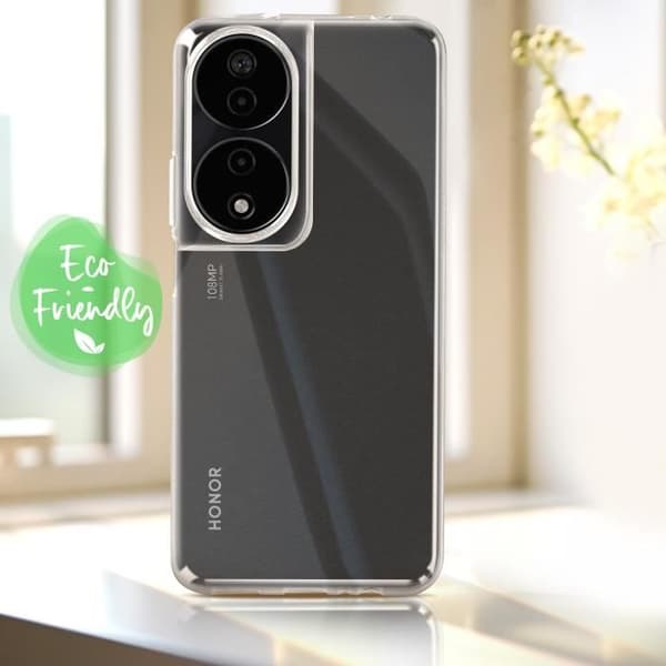 Fodral till Honor 90 Smart Soft Silikon Återvunnet Återvinningsbart Muvit Transparent Transparent