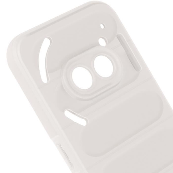Fodral för Nothing Phone 2a - AVIZAR - Mjuk silikon - Halkfri design - Vit Vit