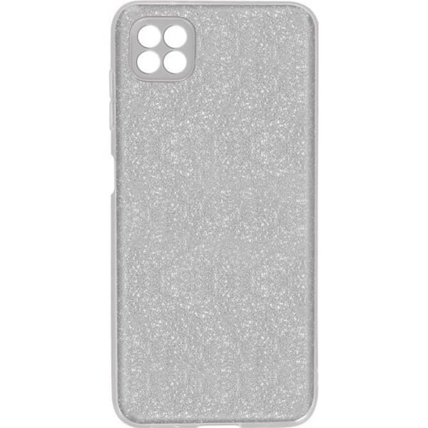 Skyddande skal - AVIZAR - Galaxy A22 5G - Avtagbar paljetter - Halvstyv silikon - Grå Grå