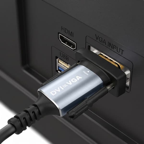 DVI-VGA-videoadapterikaapeli 1.8m Full HD 1080p LinQ Musta