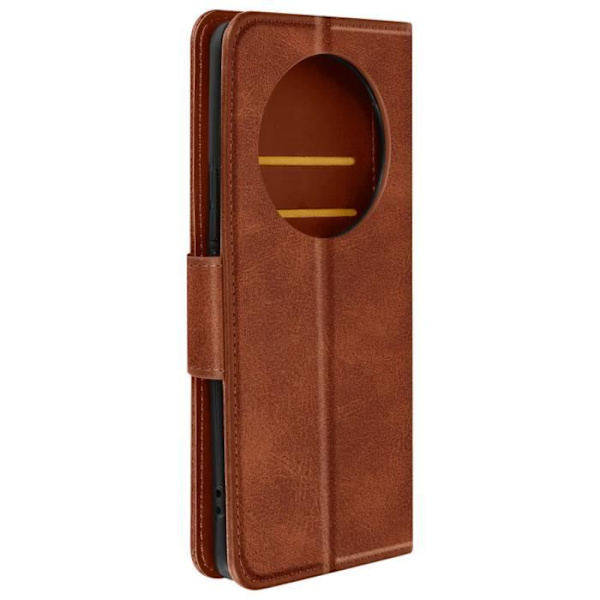 Kotelo Honor Magic 6 Lite 5G Flip Wallet -tukirannekkeelle, ruskea