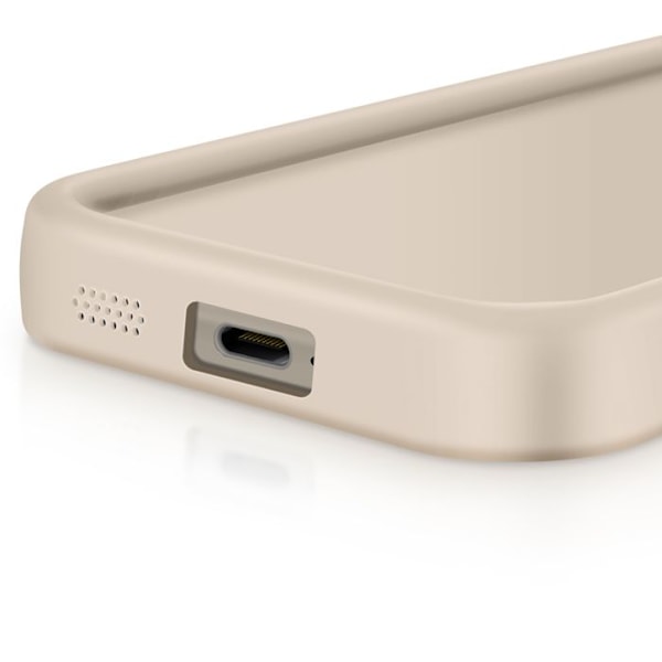 Samsung Galaxy S23 Suojakuori Silikoni Pehmeä Kosketus Kohotetut Reunat Beige Beige