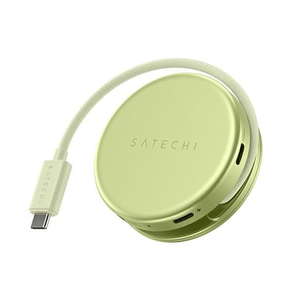 Hub Multiport 5-in-1 USB-C HDMI / USB-A / 2 USB-C / SD-kortti OntheGo-malli Satechi Vihreä
