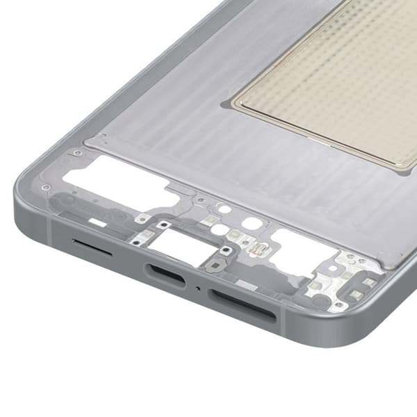 Originalt Centralt Chassi för Galaxy S25 Plus, Exakt och Säker Passform, Samsung Silver Grå