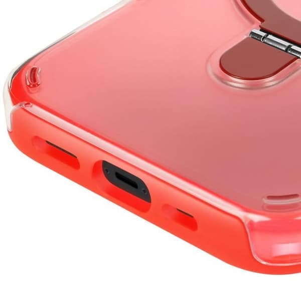 MagSafe-skal för iPhone 15 Stötbeständig med Fällbart Stöd Röd Röd