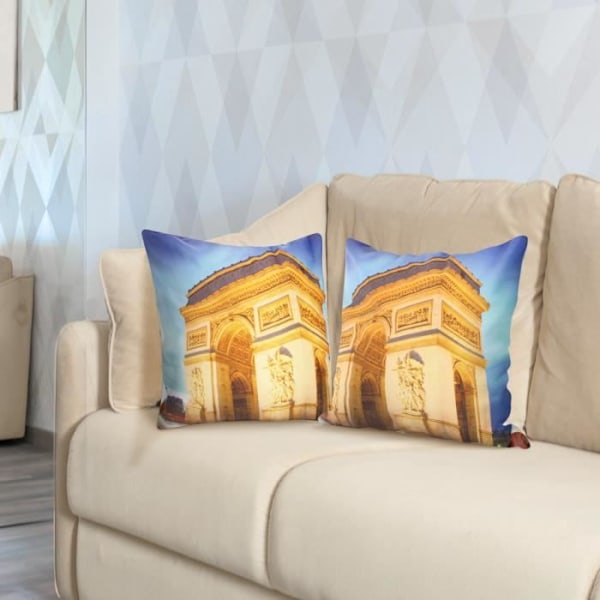 2 kpl Tyynynpäällisiä 40x40 cm Kaari-Triomphe kuvioilla Flerfärgad