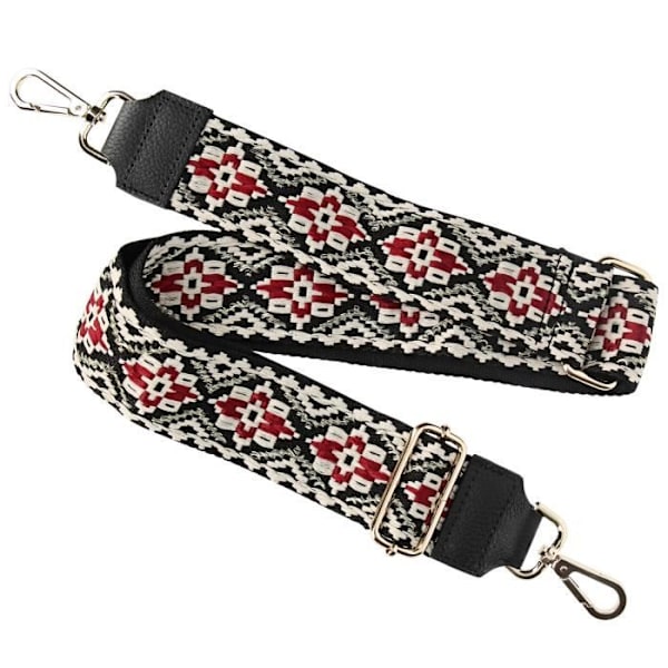 Puhelin Olkahihna - Vychyvanka - Musta - Folk Design - Säädettävä Hihna - Metalli sort
