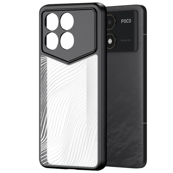 Taske til Xiaomi Poco F6 Pro stødsikkert borealt mønster Dux Ducis Sort Transparent