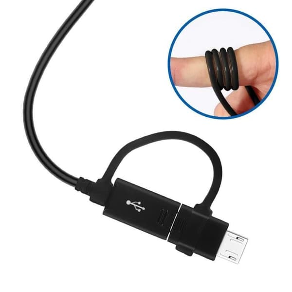 Kabel - SAMSUNG - Micro-USB / USB typ-C - 1.5m - Snabbladdning - Dataöverföring Svart