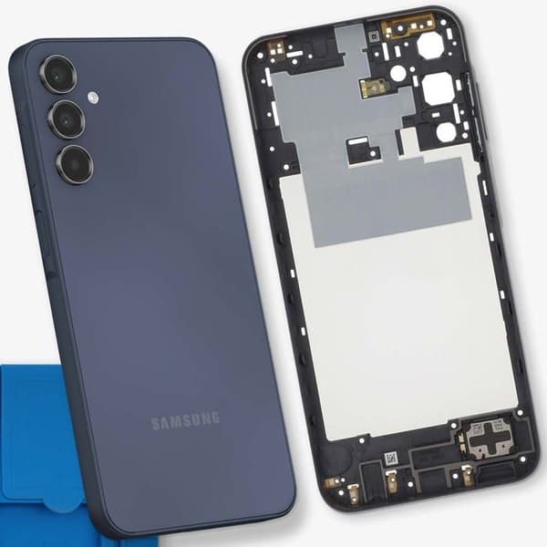 Erstatningscentralchassis til Galaxy A15 4G Service Pack Samsung Sort Svart
