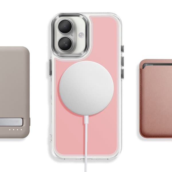 MagSafe-cover til iPhone 17 Ultra Forstærket Bi-materiale Beskyttelse Rosa Ros