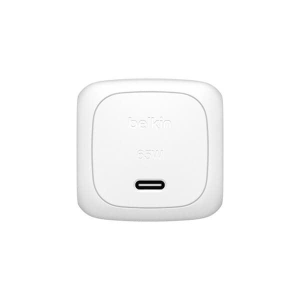 Strømforsyning - BELKIN - 65W USB-C - Power Delivery (PD) - PPS - Kompakt hvid Vit