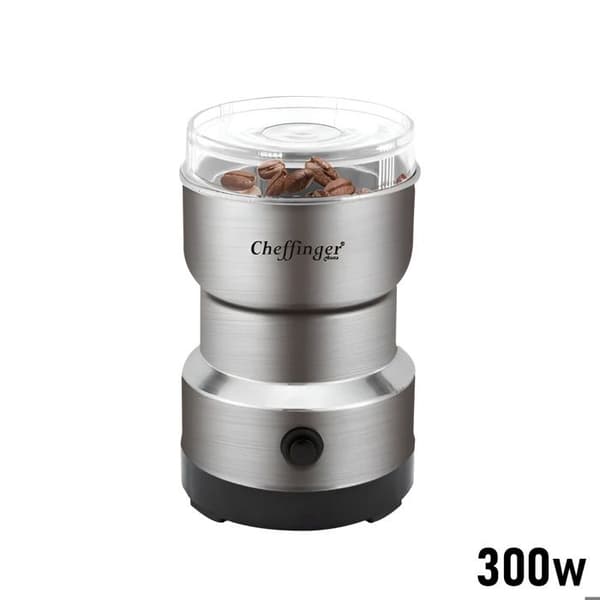 Mini-blender 300W 2-i-1 med rustfrit stål knive og kaffemølle funktion Cheffinger grå Grå