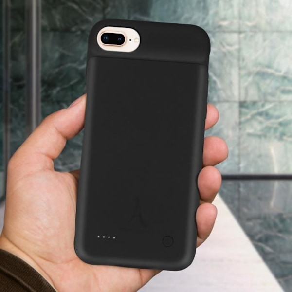 Fodral med integrerat batteri - AKASHI - iPhone 6/6S/7/8 Plus - 4000mAh - Stötsäker - Svart Svart