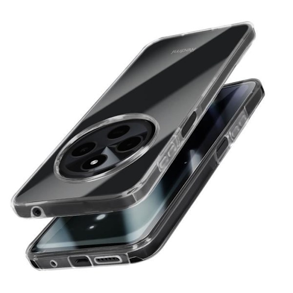 Full Cover Case for Xiaomi Redmi 14C Touch Elevated Camera Transparent Transparent