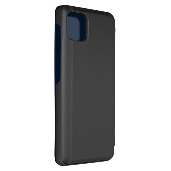 Clear View-fodral - AVIZAR - Samsung Galaxy A22 5G - Svart - Spegeleffekt - Stödfunktion Svart