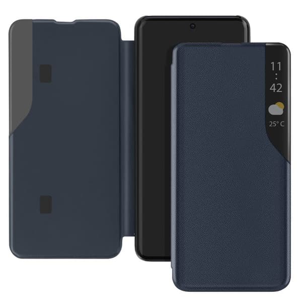 Folio-etui til Xiaomi Redmi Note 14 Pro Plus med videostøtte i natblå Blå