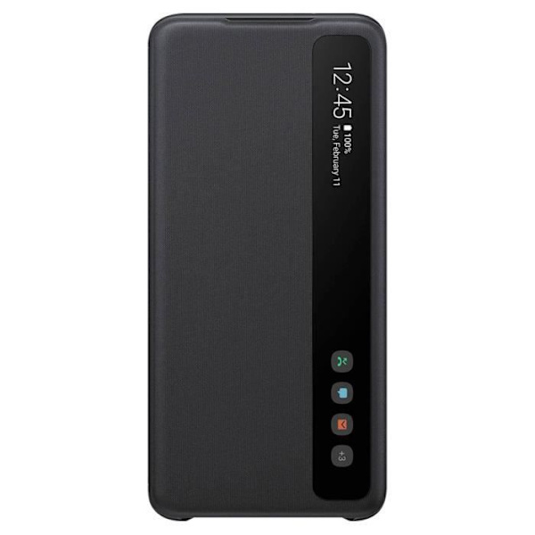 Fodral - Samsung - Galaxy S20 - Genomskinlig flik - Smart Clear View - Svart Svart