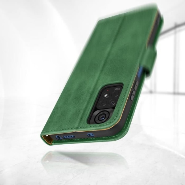 Xiaomi Redmi Note 11 og Note 11s Wallet Case Video Support Funktion grøn grön