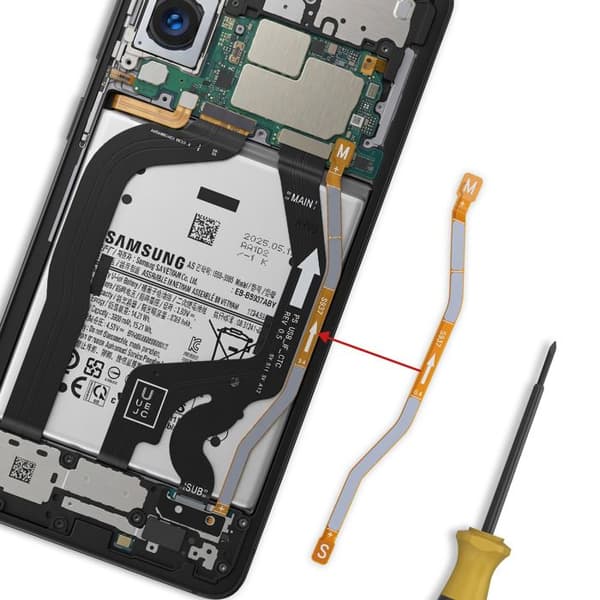 Emolevyn FRC-kaapeli latausliittimeen Galaxy S25 Edge Harmaa Grå