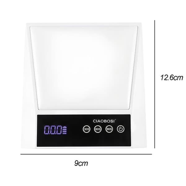 UV-lampe til negle med timer og LED-skærm 15W Hvid Vit