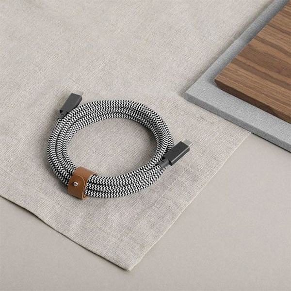 USB-C till USB-C 240W Power Delivery 2,4m Ultra-Hållbart Flätad Native Union Vit / Svart