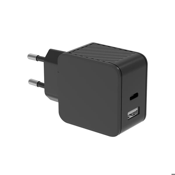 45W Vægoplader med Dobbelt USB-A og USB-C PD Hurtig Opladning BigBen Sort Svart
