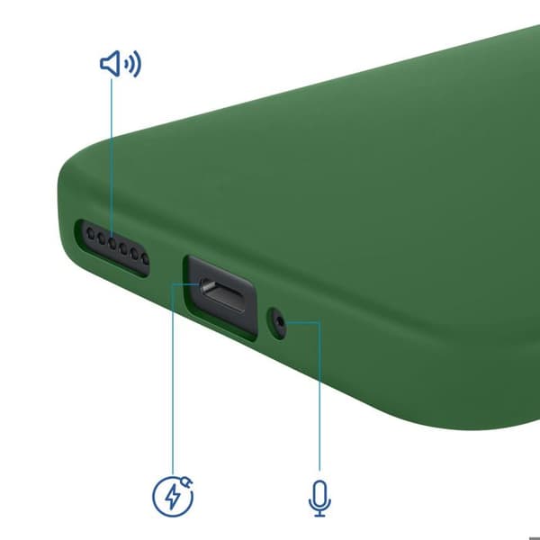 Coque Soft-Touch för Redmi Note 15 Pro Plus 5G i halkfritt silikon, grangrön Grön