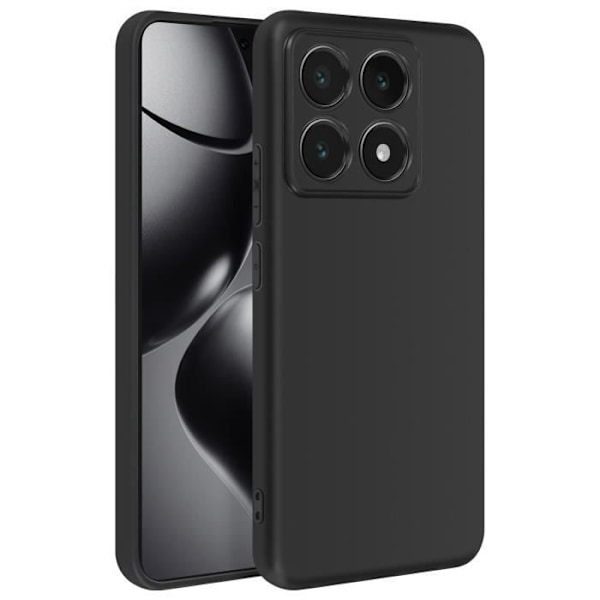 Skal för Xiaomi 14T Pro Matt Finish Mjuk Stötabsorberande 3mk Svart Svart
