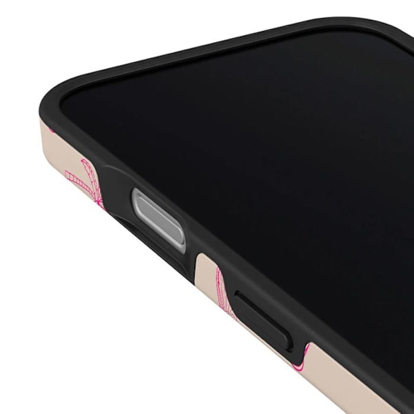 Coque MagSafe för iPhone 16 Plus Elegant Strandmönster Please Burga Flerfärgad Svart