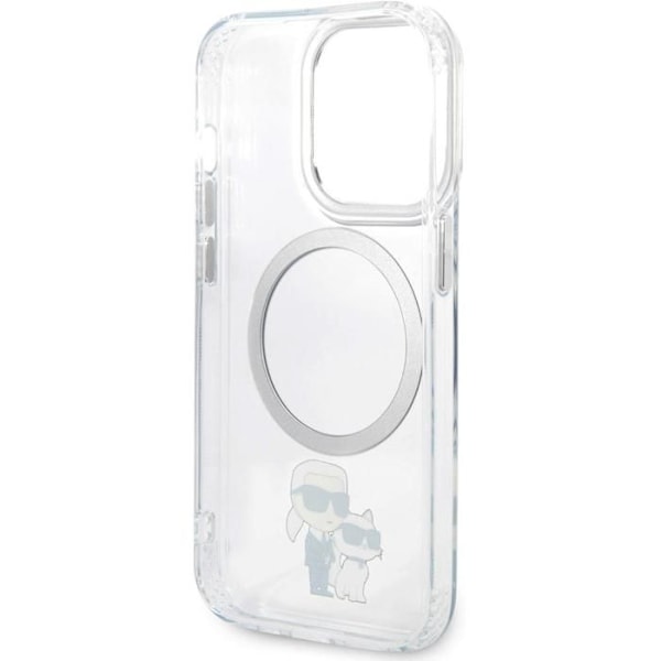 Karl Lagerfeld IML Karl ja Choupette NFT MagSafe Takakansi iPhone 15 Pro Läpinäkyvä