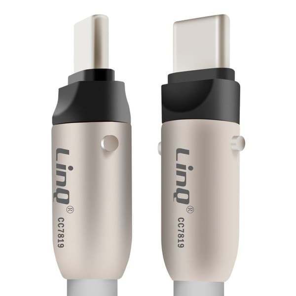 USB-C - Lightning - LINQ - 36W - 30cm - Nopea lataus - Ylijännitesuoja Grå
