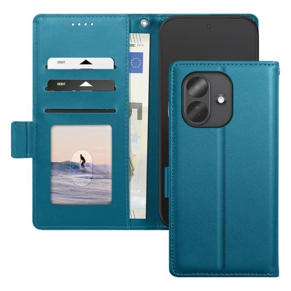 Plånboksfodral för Redmi Note 17 Pro Frostad Läderlook med Stöd Blå Anka Blå