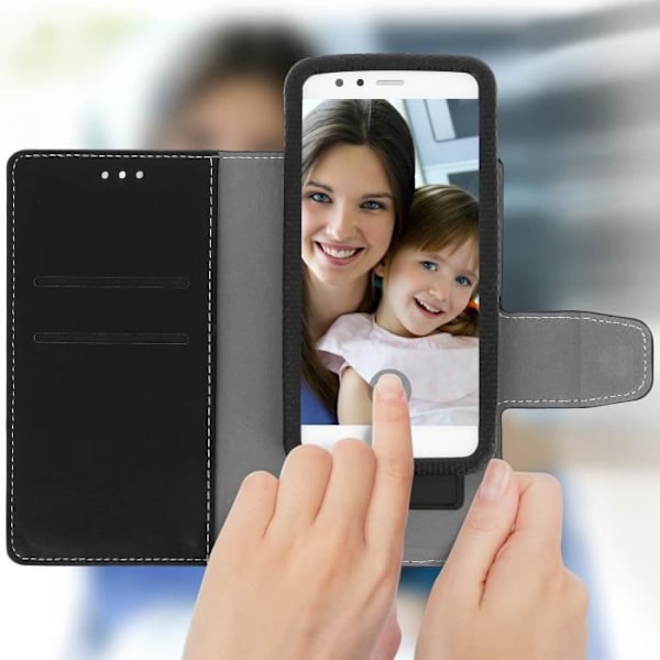 Smartphonefodral - AVIZAR - Universell - Ekoklädsel - Svart - 5 till 5.5 tum Svart