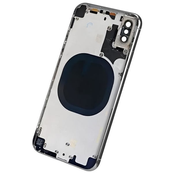 iPhone X-chassi med silver ersättningsglas på baksidan Grå